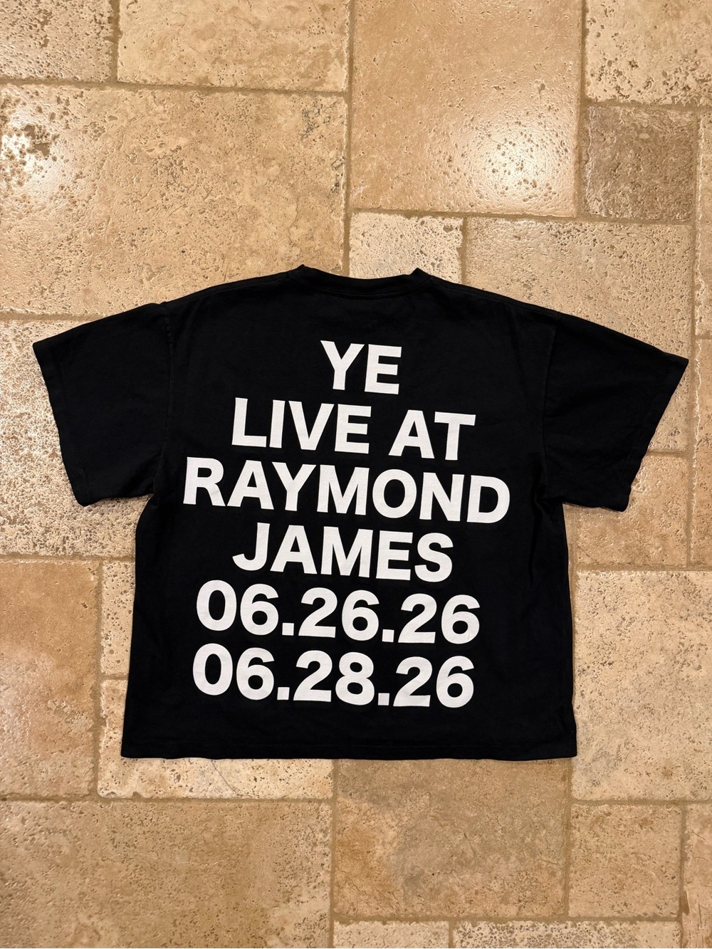 Kanye West Merch Ye Live at Raymound James Black S/S Shirt